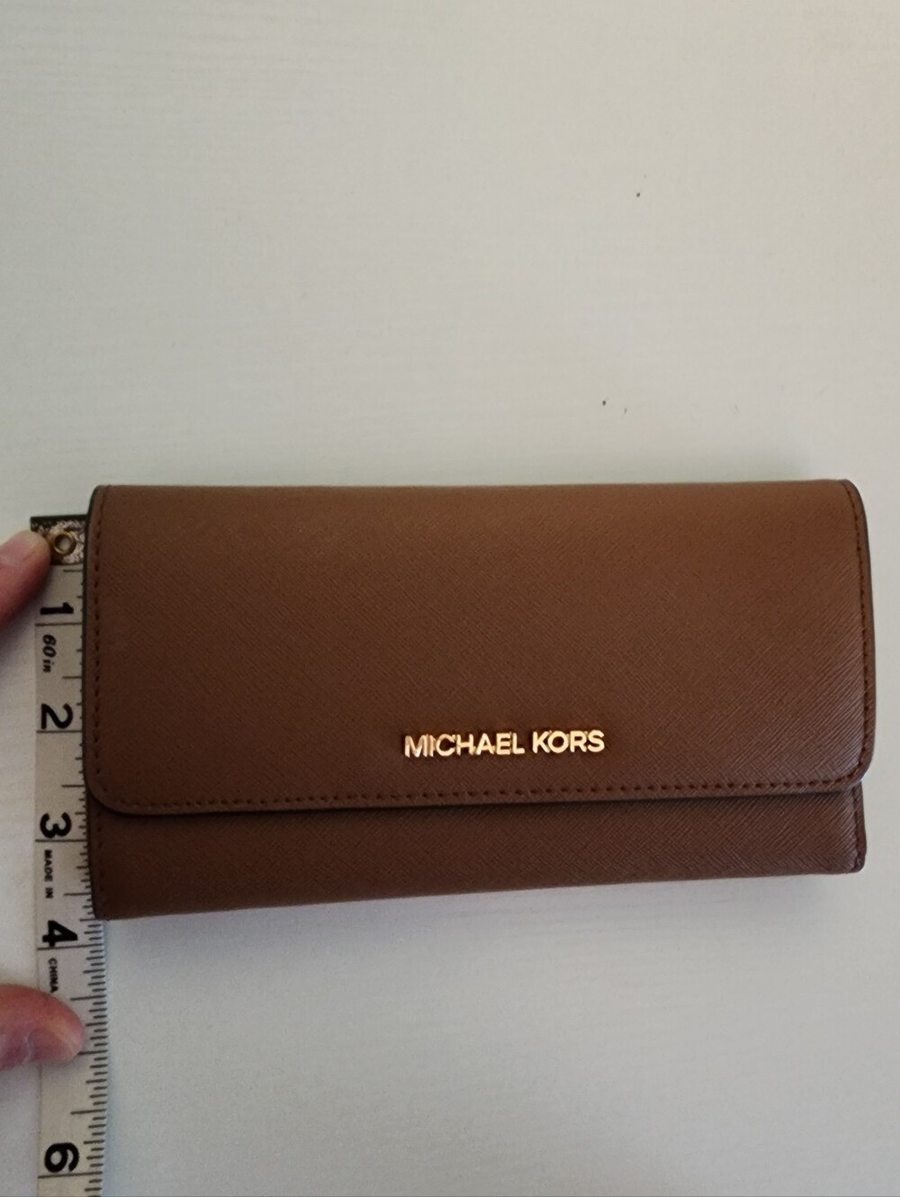 Michael Kors Tri- Fold Brown Wallet - Picture 10 of 11